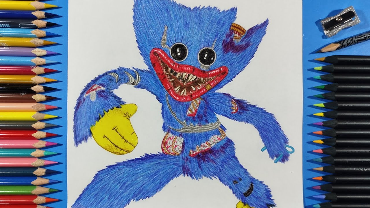 Dibujo a Huggy Wuggy Herido de Poppy Playtime Capítulo 4 | Drawing Huggy Wuggy Injured