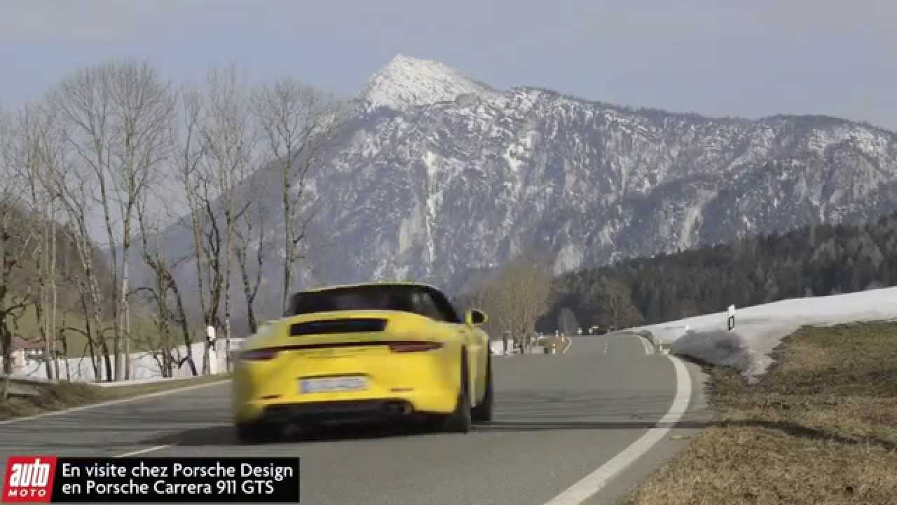 Chez Porsche Design en 911 Carrera GTS Cabriolet - Vidéo AutoMoto 2015