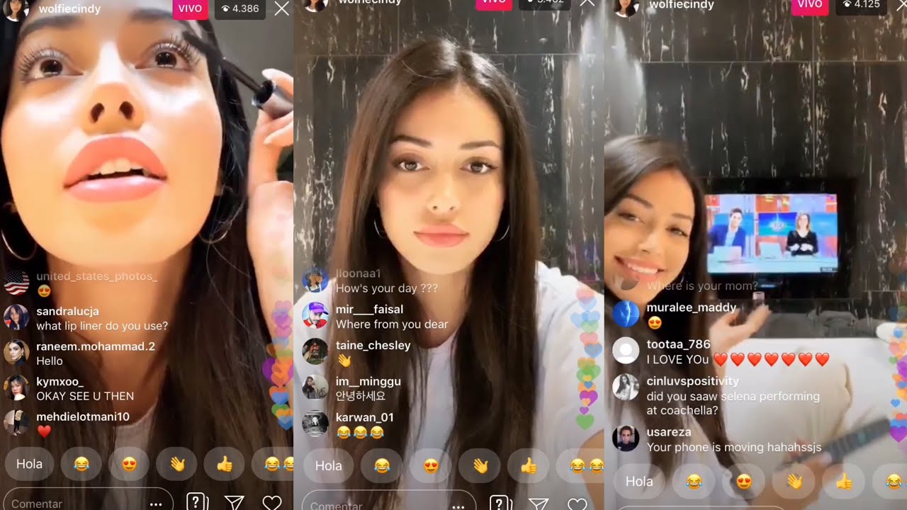 Cindy Kimberly (@wolfiecindy) Instagram LiveStream 26/04/19