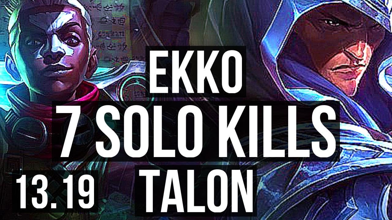 EKKO vs TALON (MID) | 7 solo kills, 9/1/2, 1.4M mastery, 400+ games, Godlike | EUW Master | 13.19