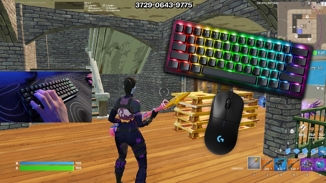 Razer Huntsman V3 Pro Mini (SNAP TAP) Fortnite Keyboard & Mouse Sounds Gameplay 4K