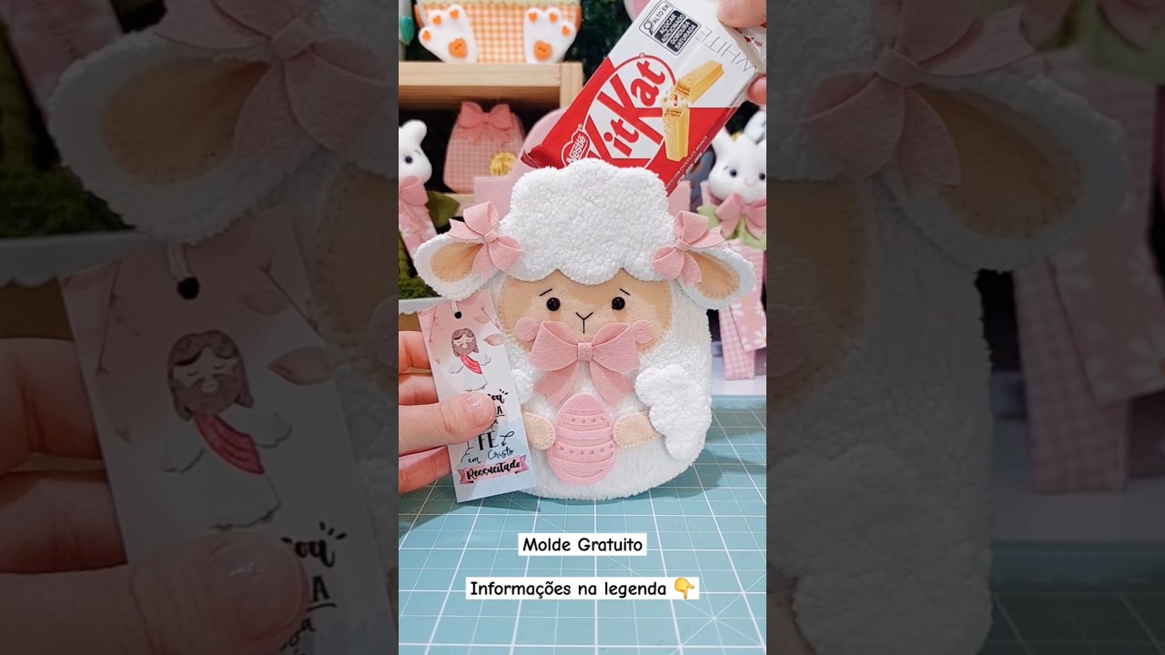 #diy #moldefacil #costuracriativa #feltro #feltrofacil #pascoa #moldesgratuitos #artesanato #ovelhas