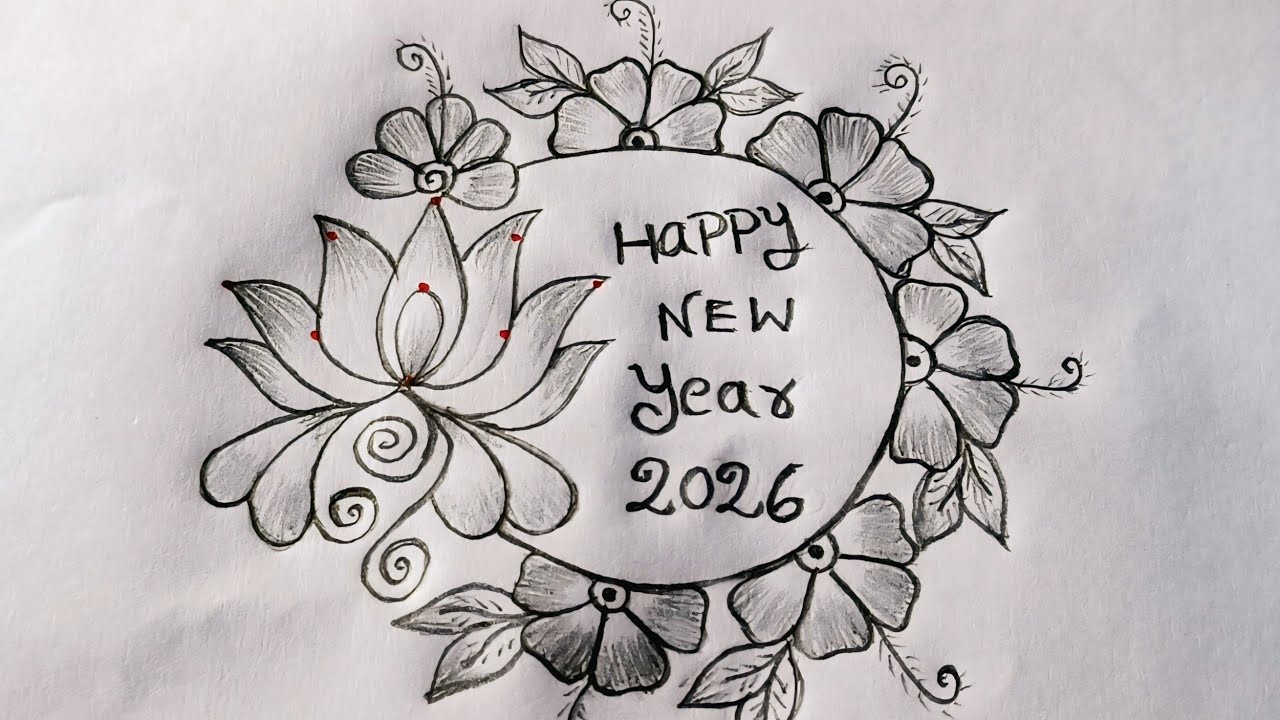 Beautiful rangoli design 🌺🌺 latest new year muggu 2026🎇🎇🌺, flowers new year muggu🌺🌺🌺#newyearmuggulu 