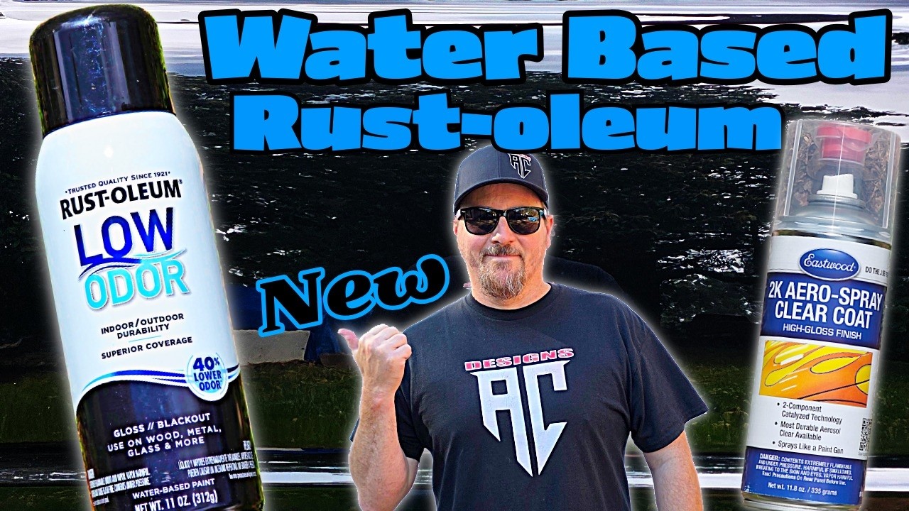 Новая аэрозольная краска Rustoleum (на водной основе) (в баллончике мы наносим на нее 2-компонент...