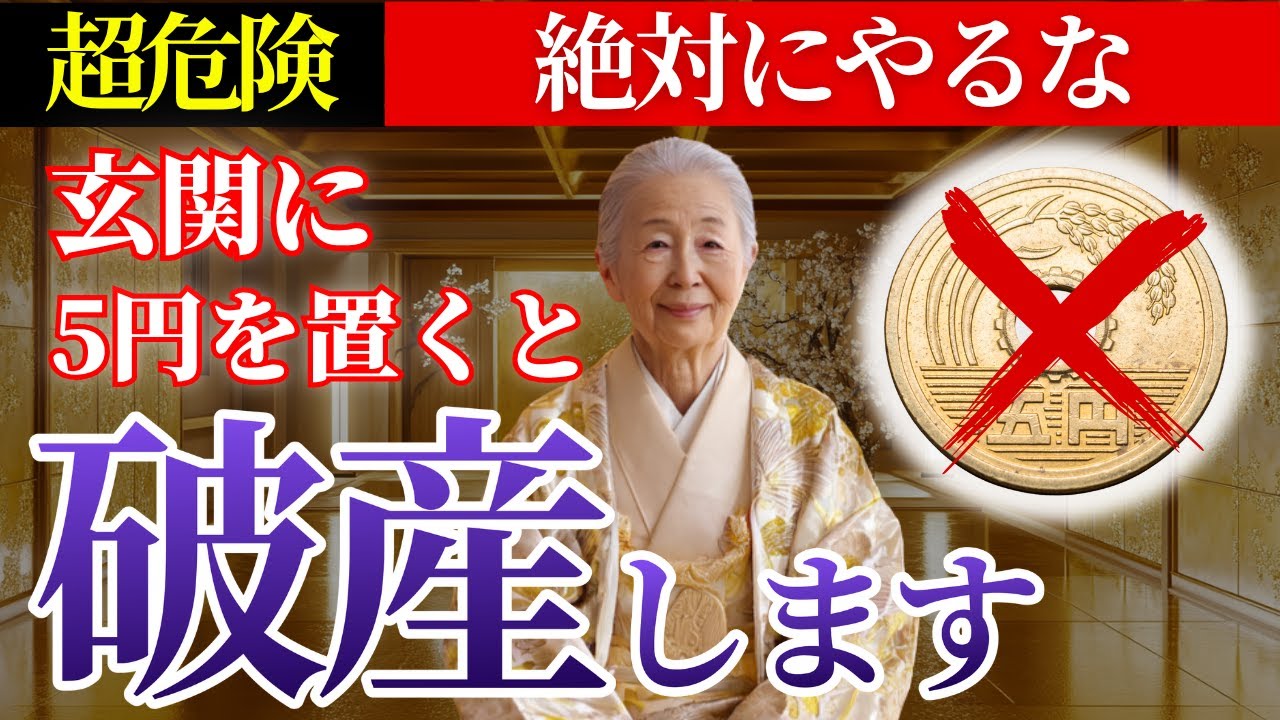 5円玉を玄関に置く時に○○しないと逆効果【9割が知らずに貧乏になってます】