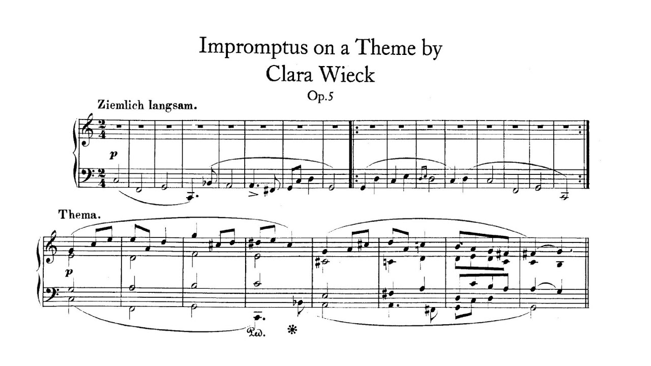 Schumann: Impromtus on a theme by Clara Wieck, Op. 5 [Uhlig]