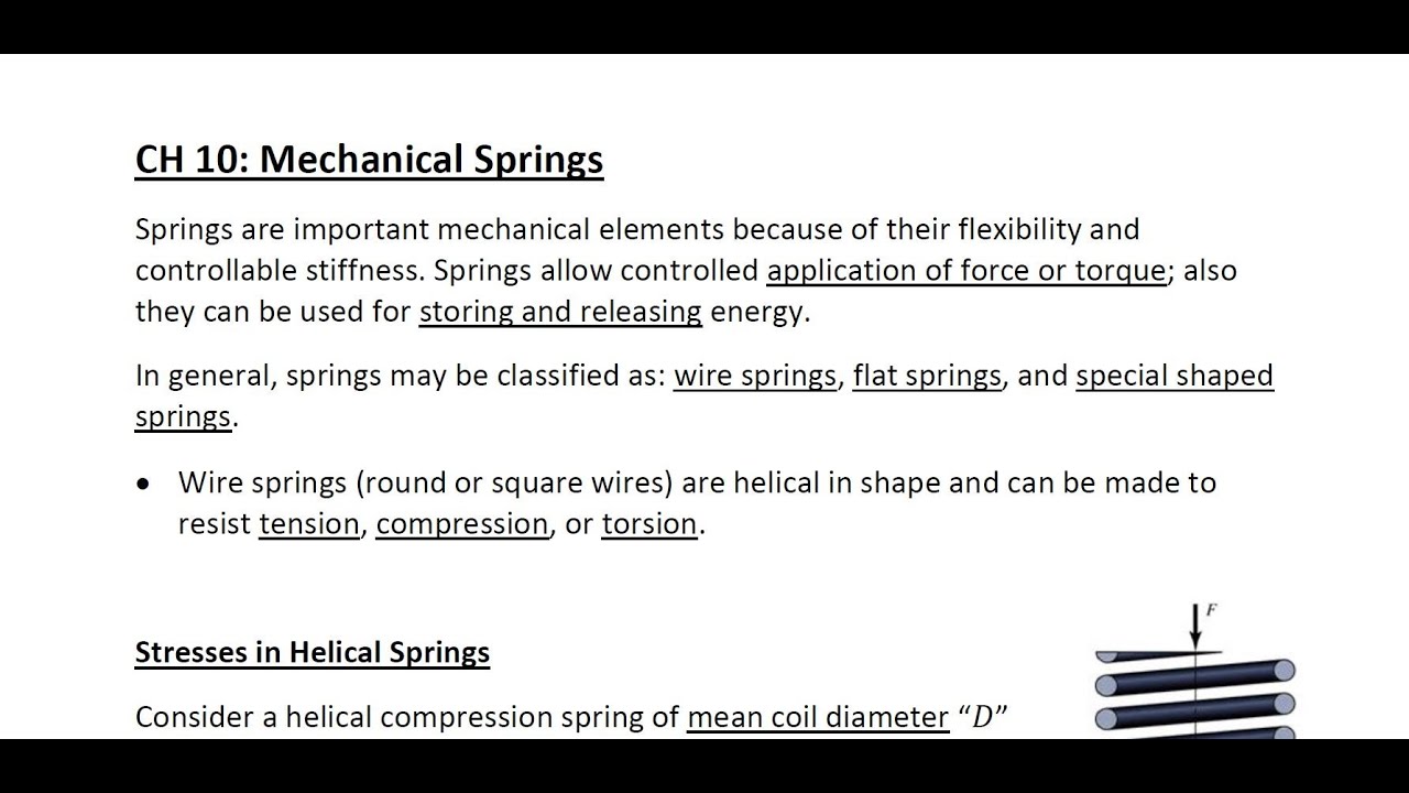 Ch10: Mechanical Springs (1) - ARABIC