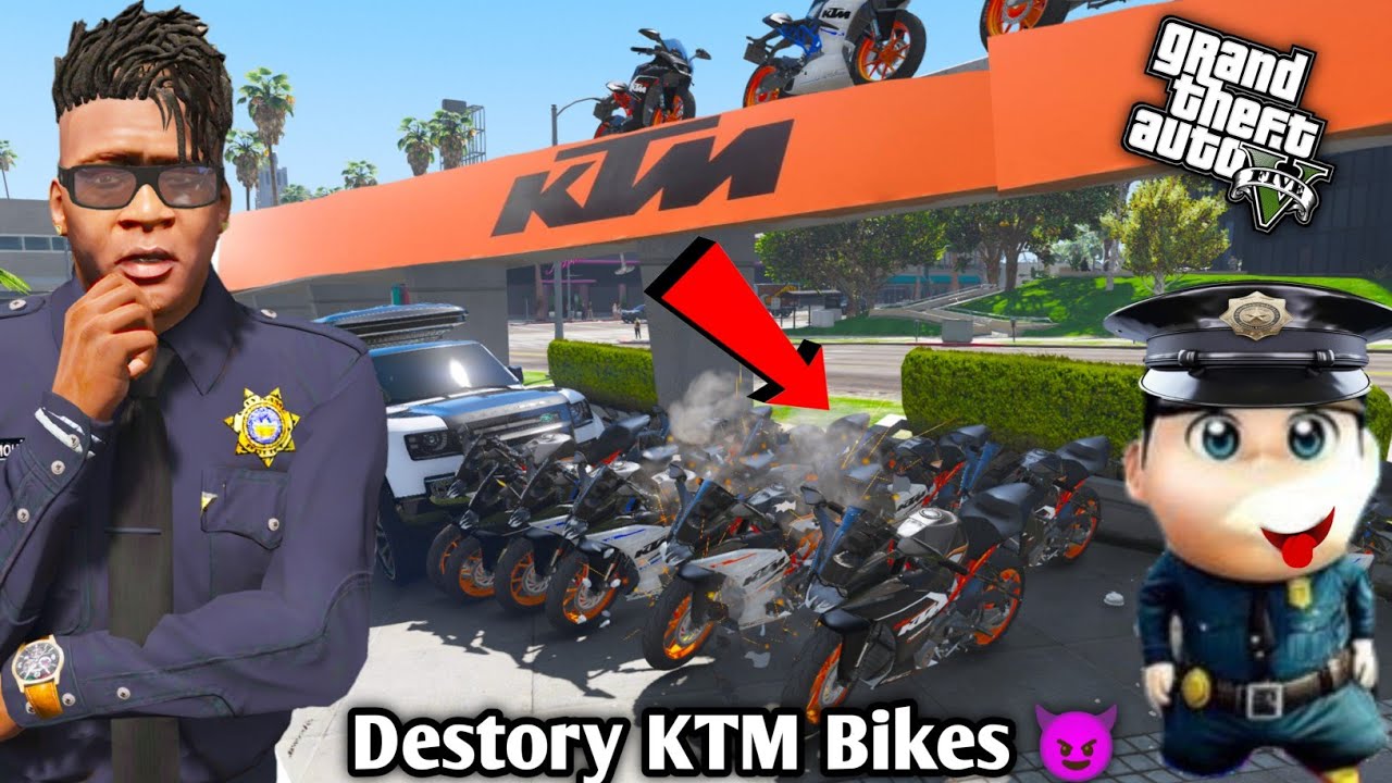 GTA 5: Franklin Destory KTM Showroom & Shinchan Bought 100 KTM Bikes 😈 PS Gamester