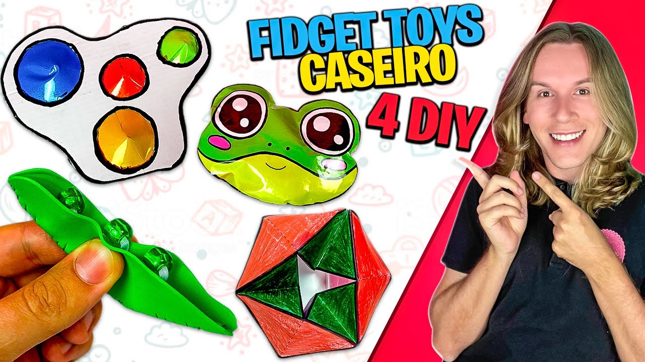 COMO FAZER FIDGET TOYS CASEIRO #6 - 4 DIY FIDGET TOYS | TIO LUCAS