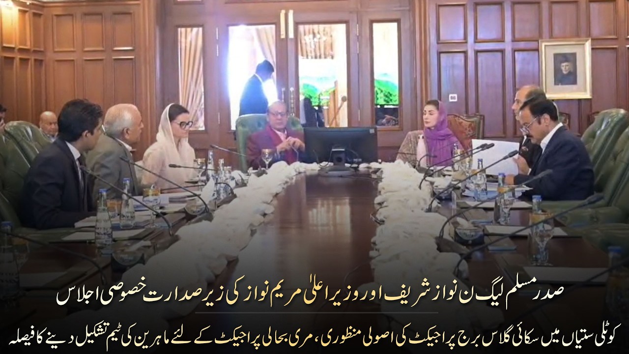 High-Level Meeting Chaired by President of PML(N) Muhammad Nawaz Sharif & CM Maryam Nawaz