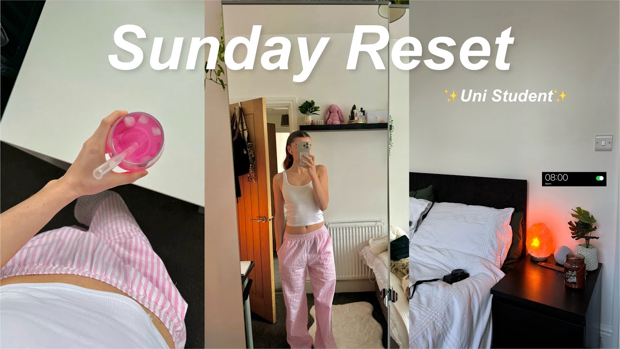 University Student's Sunday Reset! (Cleaning, food shopping, hair care and planning)