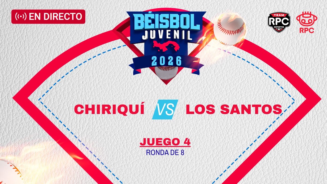 EN VIVO | BÉISBOL JUVENIL | Chiriquí vs Los Santos, juego 4 de la Serie de Ocho