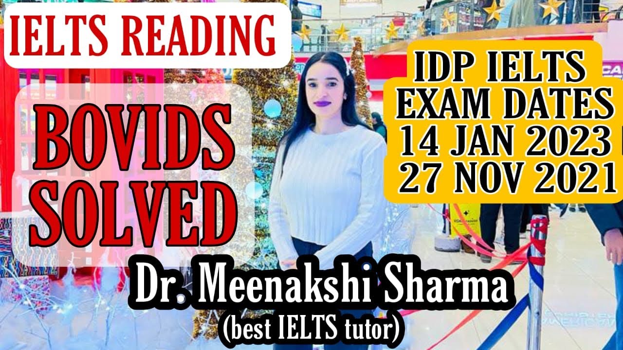IELTS READING BOVIDS SOLVED | How to get 8 band in IELTS Reading | Dr. Meenakshi Sharma