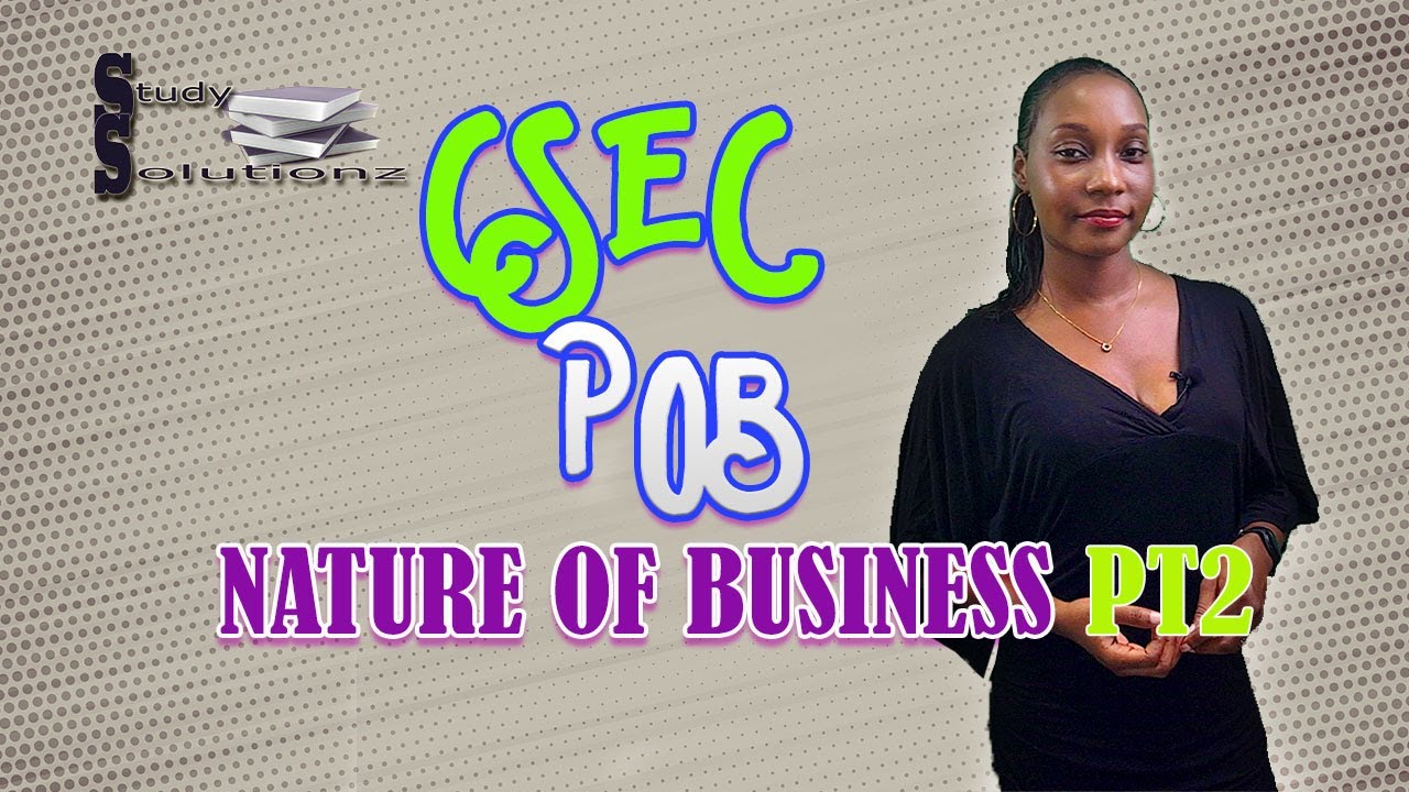 Nature of Business PT2 (POB CSEC Lecture series)