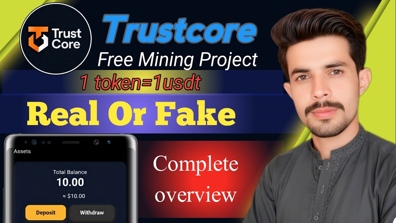 Truscore mining Airdrop real or fake | why 1 Tcore=1usdt? | Trustcore account,claim & withdrawal