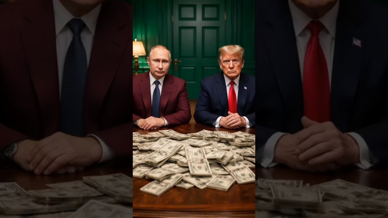 Trump crying Putin laughs 😂 and grabs ALL the money 💸 #shorts #politicalsatire