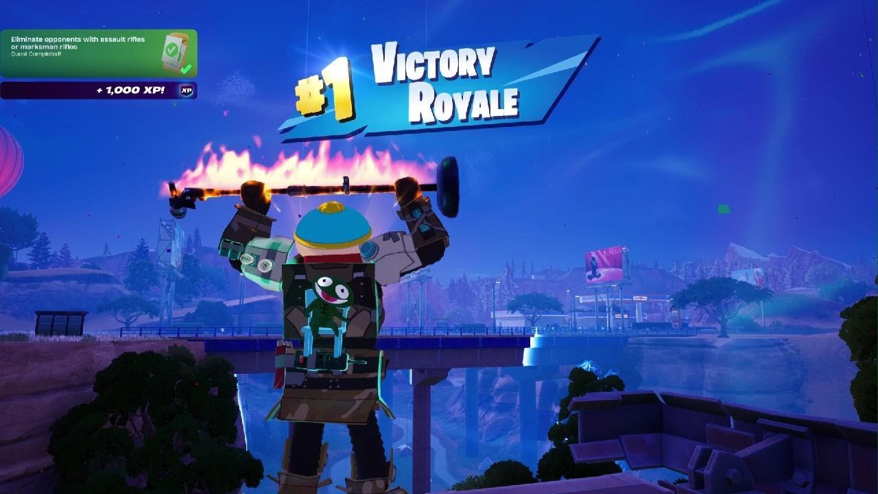 *NEW* SOUTH PARK BATTLEHAWK HEADWEAR OFF ERIC CARTMAN SKIN IN FORTNITE PS5 + A VICTORY ROYALE WIN!