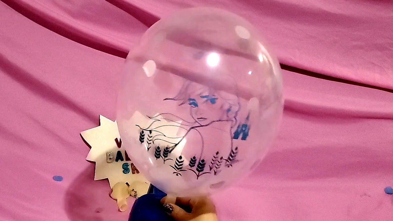 INFLATING AND DEFLATING FUN PRINCESS ELSA ANNA FROZEN BALLOONS!!!