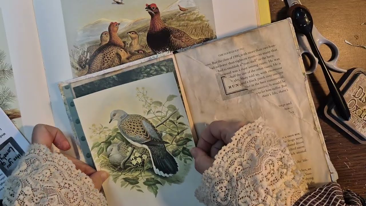 Using book pages can be simple! ~Altered book series II