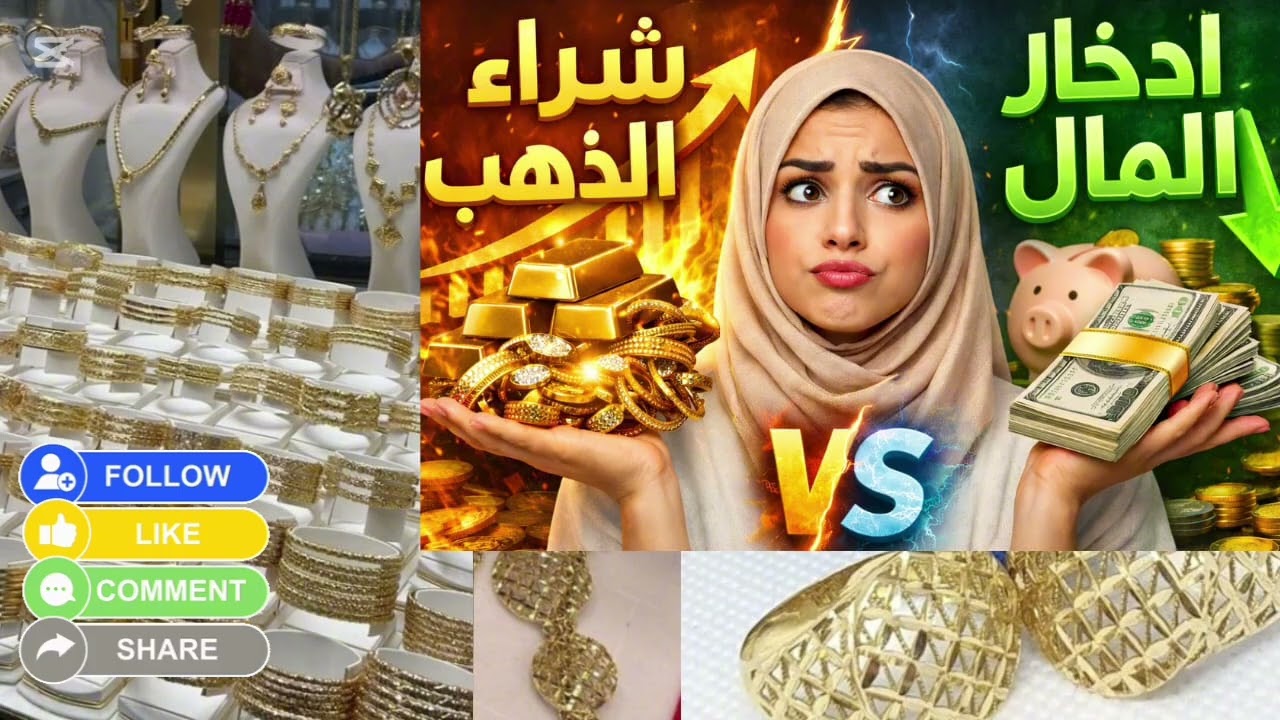 ادخار المال vs شراء الذهب: شنو الأفضل ليك؟ 💰✨
