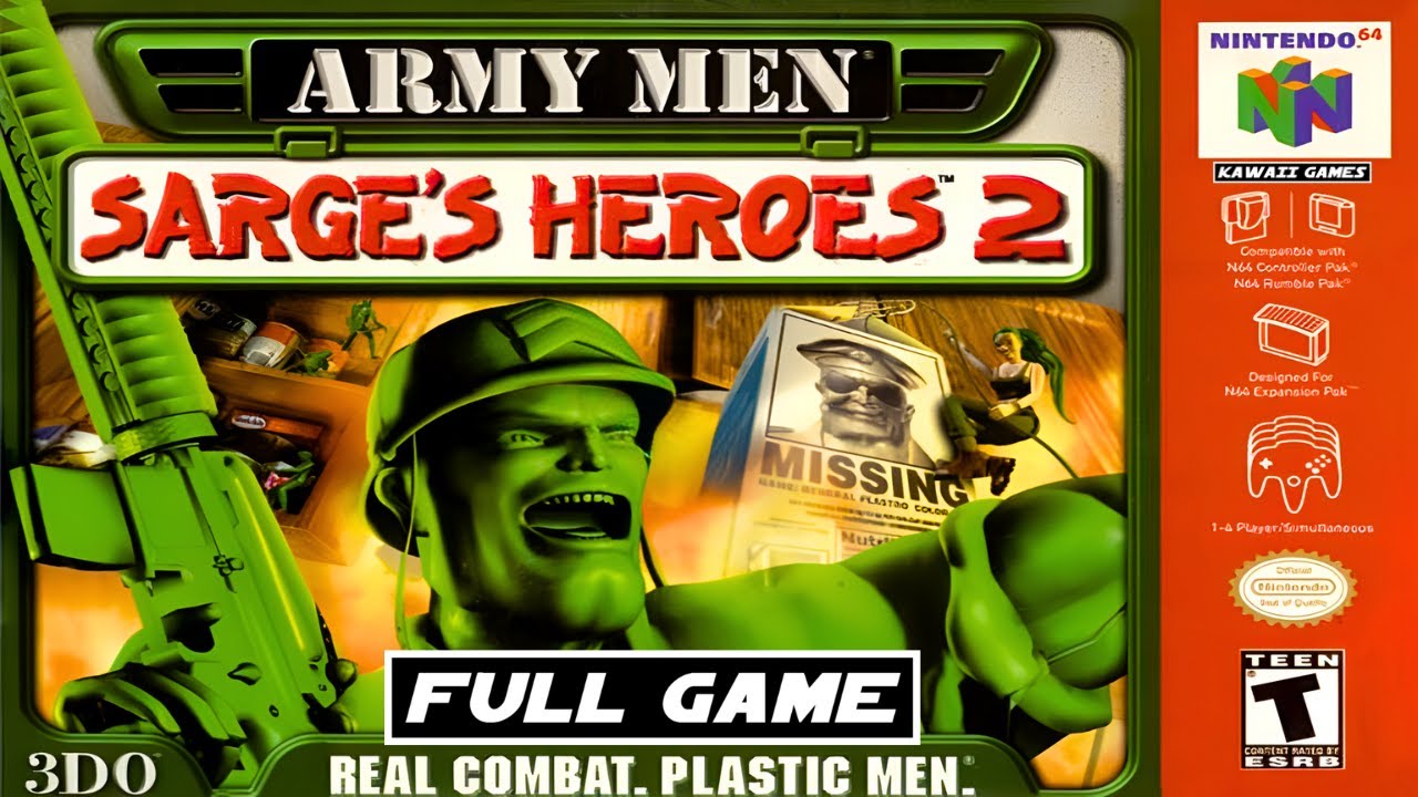 Army Men: Sarge's Heroes 2 [N64] Gameplay Walkthrough FULL GAME [4K60ᶠᵖˢ UHD🔴]