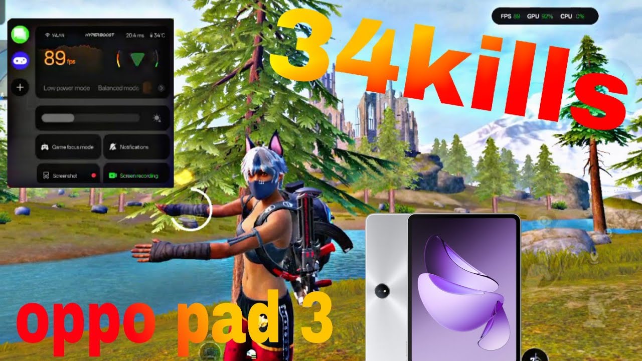 Oppo pad 3 PUBG test with fps meter 32kills😍 SUBSCRIBE 🥰