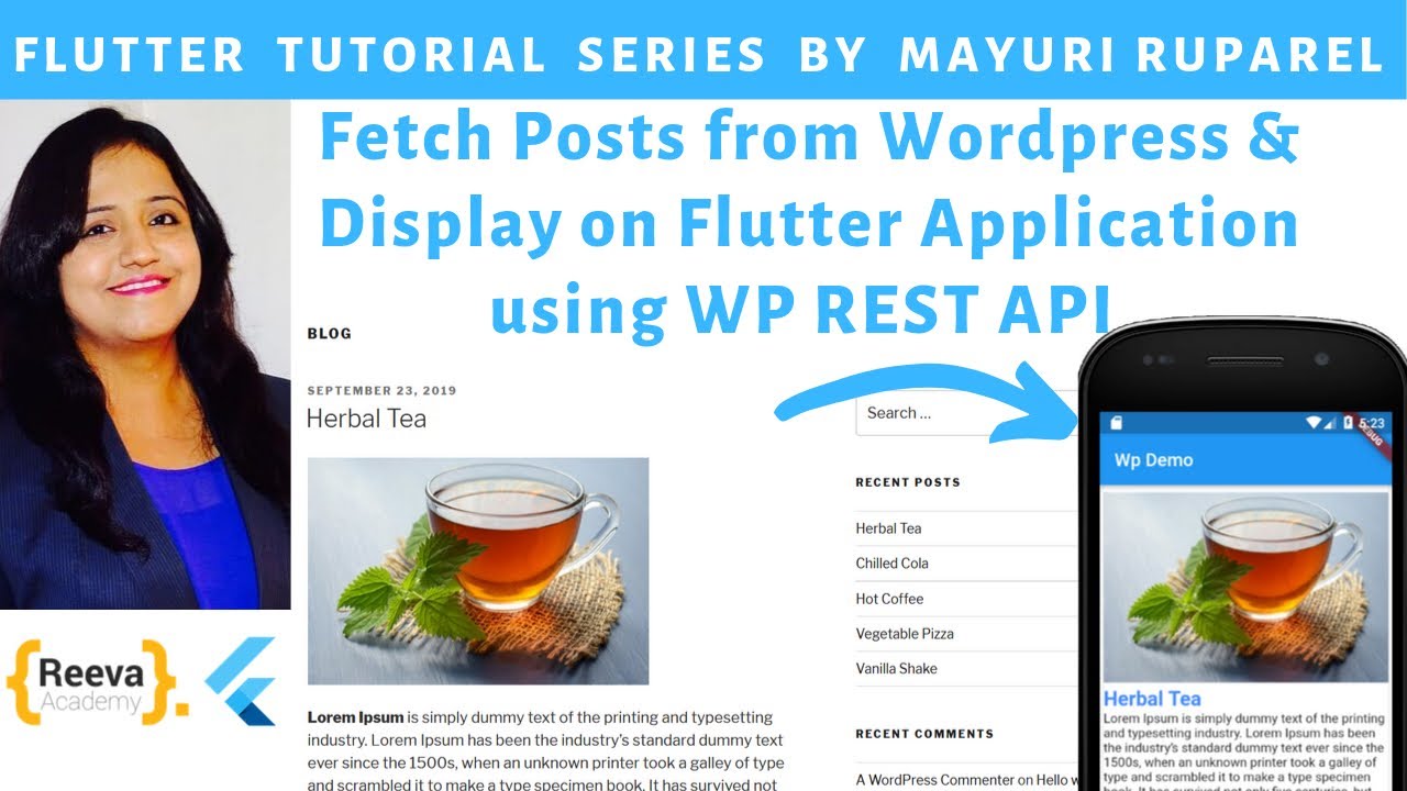 Fetch Wordpress Post & Display on Flutter App using WP REST API | Learn Flutter with Mayuri Ruparel