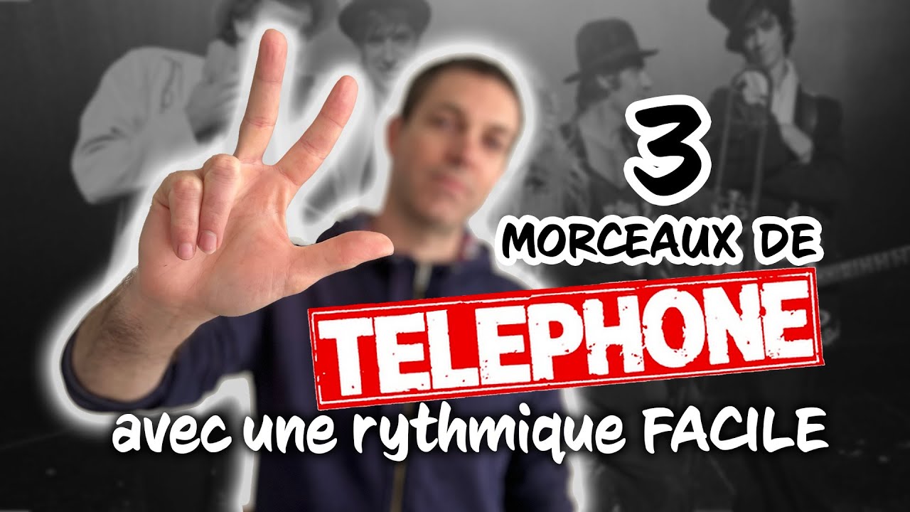3 morceaux Téléphone Rythme Facile Guitare