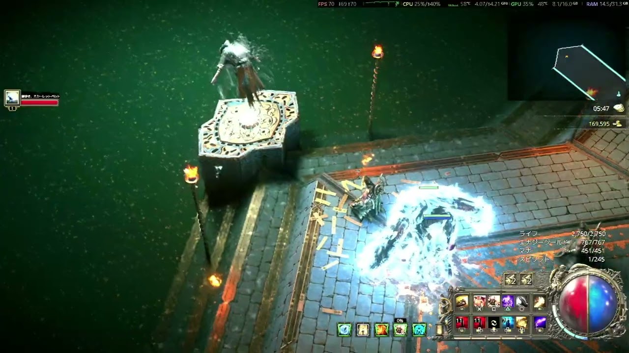 【POE2 0.4d HC】タイタン Lv54 アズマディ戦 高速タイムオブニードビルド【ハードコア】(番外編12)