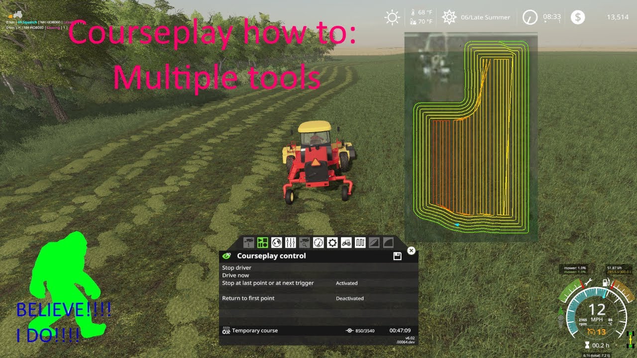 FS19 courseplay how to use multiple tools
