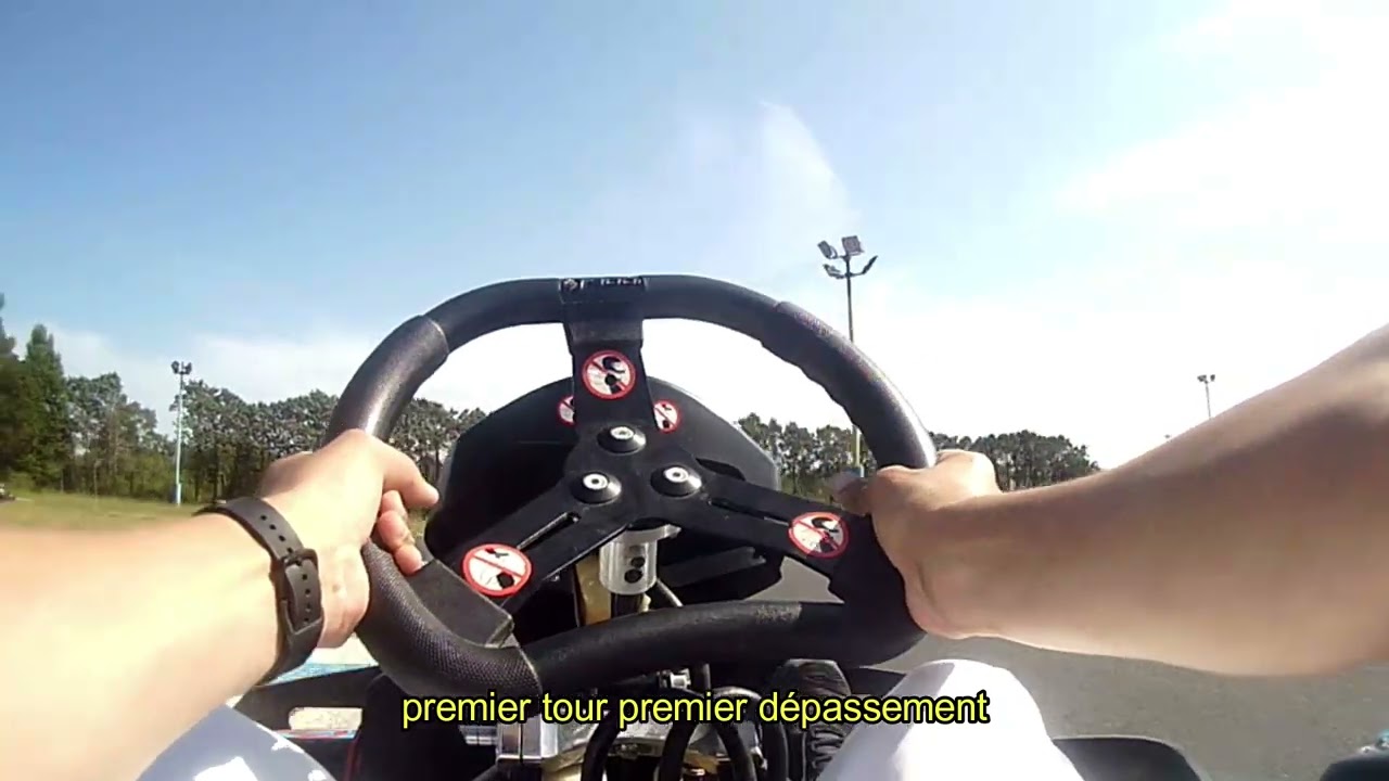 je fait une course de karting