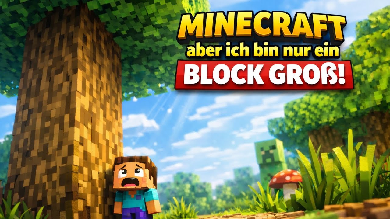 MINECRAFT ABER ICH BIN NUR 1 BLOCK HOCH!! | Minecraft - Challenge 1