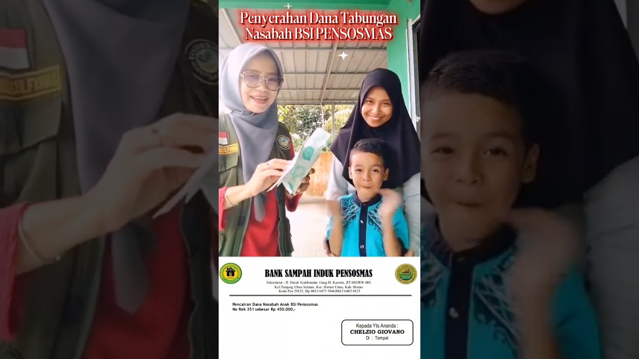 Dari Sampah Jadi Tabungan | Penyaluran Dana Nasabah BSI PENSOSMAS 13 Januari 2026
