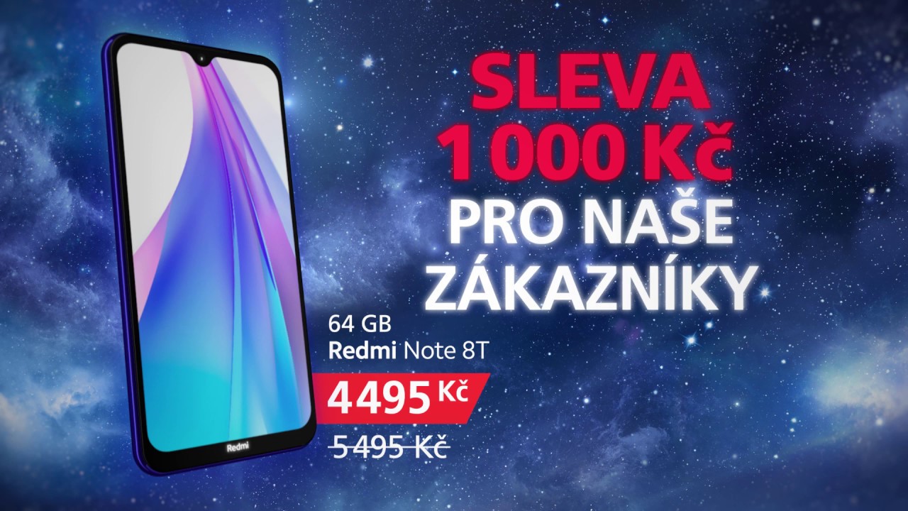 Xiaomi Redmi Note 8T se slevou 1000 Kč pro naše zákazníky