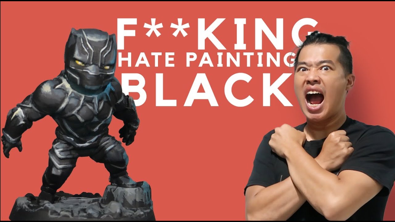How I paint Black Miniatures - Marvel United Black Panther