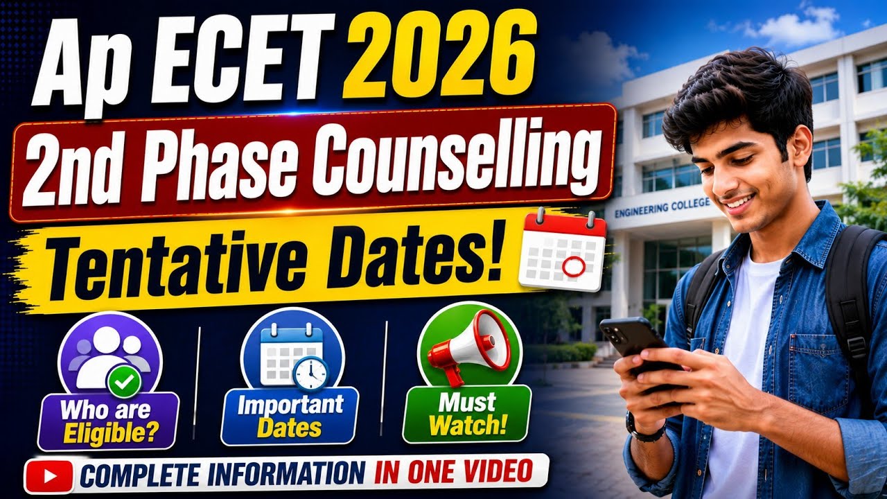 Ap ECET 2026 2nd Phase Counselling Tentative Dates | who are eligible for 2nd phase ap ecet