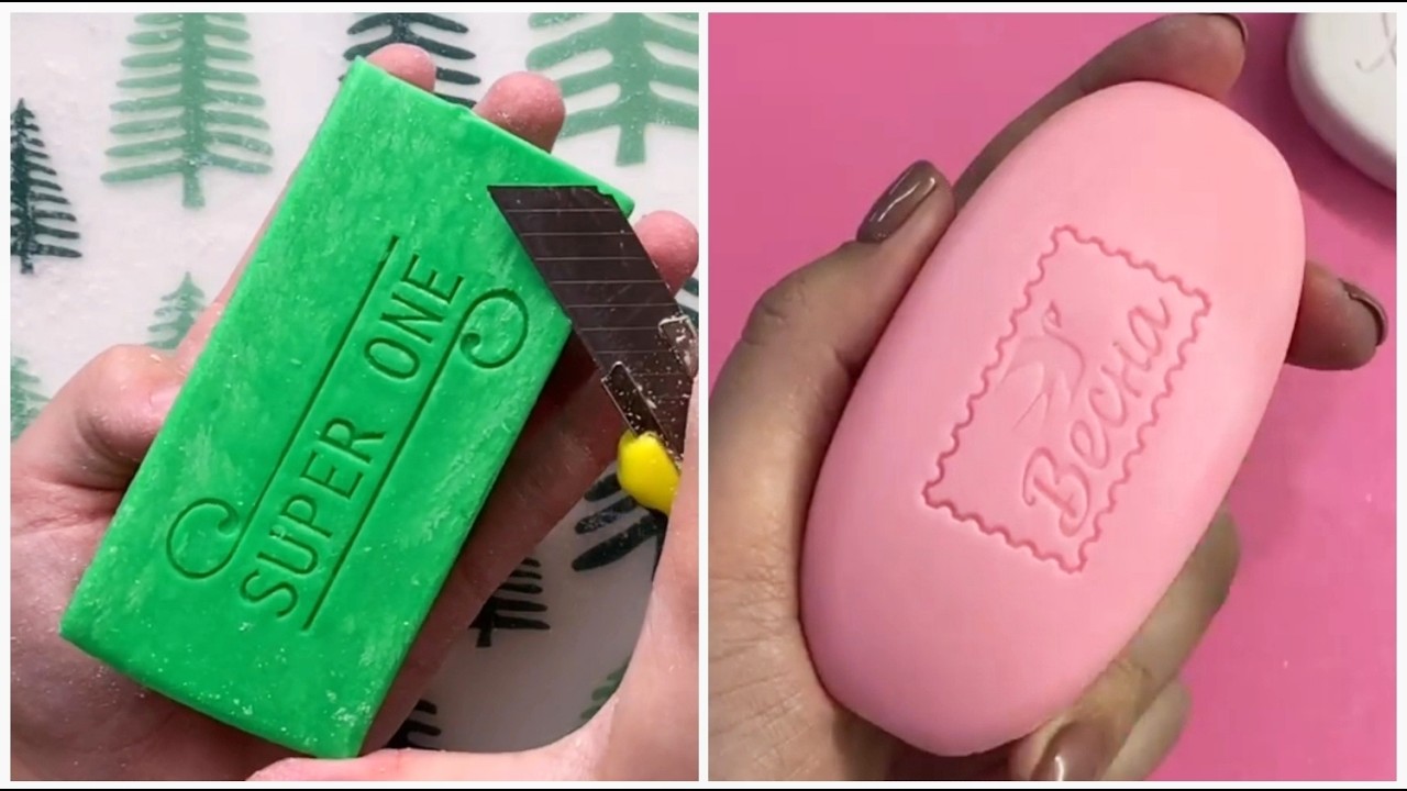 ✨ ASMR Soap Carving for Stress Relief ✨