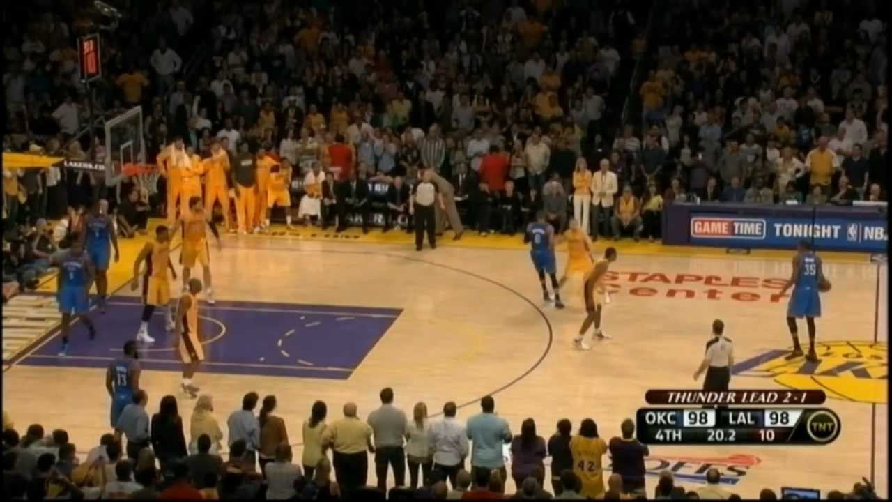 [5.19.12] Kevin Durant - Game Winning Pull Up Three Pointer vs Lakers (Game 4)