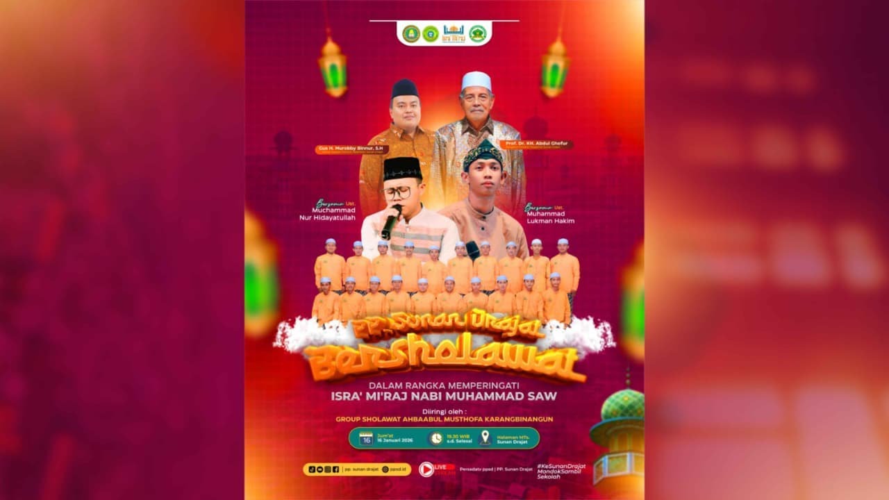 PP SUNAN DRAJAT BERSHOLAWAT   ÷    DALAM RANGKA MEMPERINGATI ISRA' MI'RAJ NABI MUHAMMAD SAW