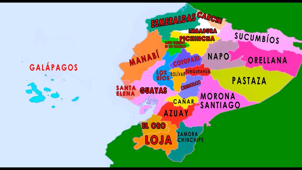 Mapa Pol&iacute;tico del Ecuador