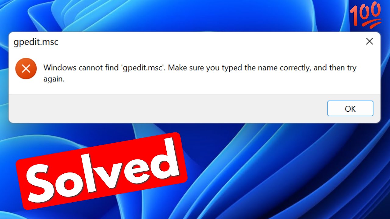 Local Group Policy Editor Missing | Windows cannot find gpedit.msc windows 10/11