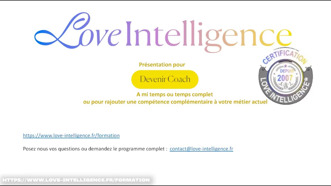 Webinar devenir Love Coach