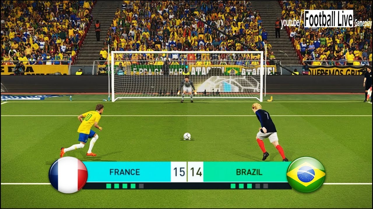 PES 2018 | ФРАНЦИЯ против БРАЗИЛИИ | Серия пенальти | Мбаппе против Неймара | Геймплей на ПК