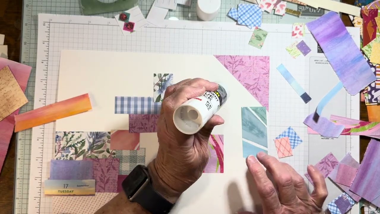 February 26, 2026 collage with designer paper scraps