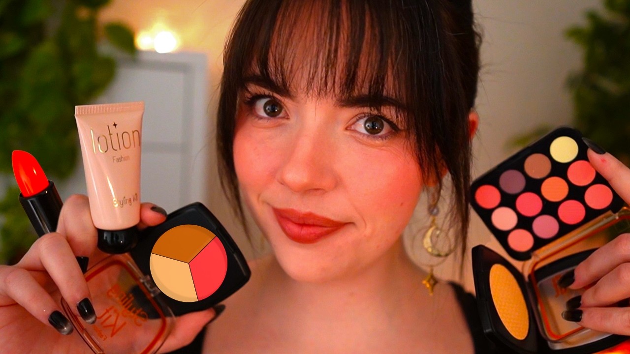ASMR: Нанесение макияжа с помощью поддельных средств 💄🥸 (многослойные звуки, медленно)