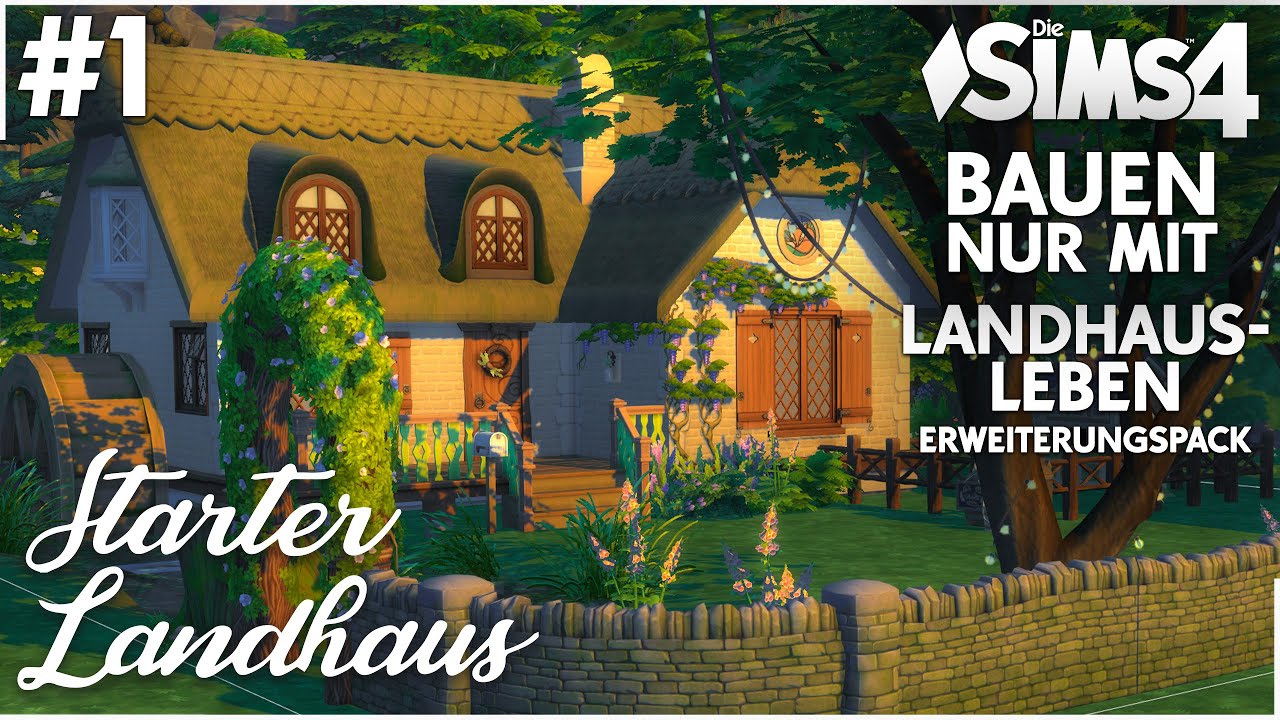 Landhaus-Leben Starter Haus #1 mit Teich! 💚 Bauen nur mit Die Sims 4 Landhaus-Leben Erweiterungspack