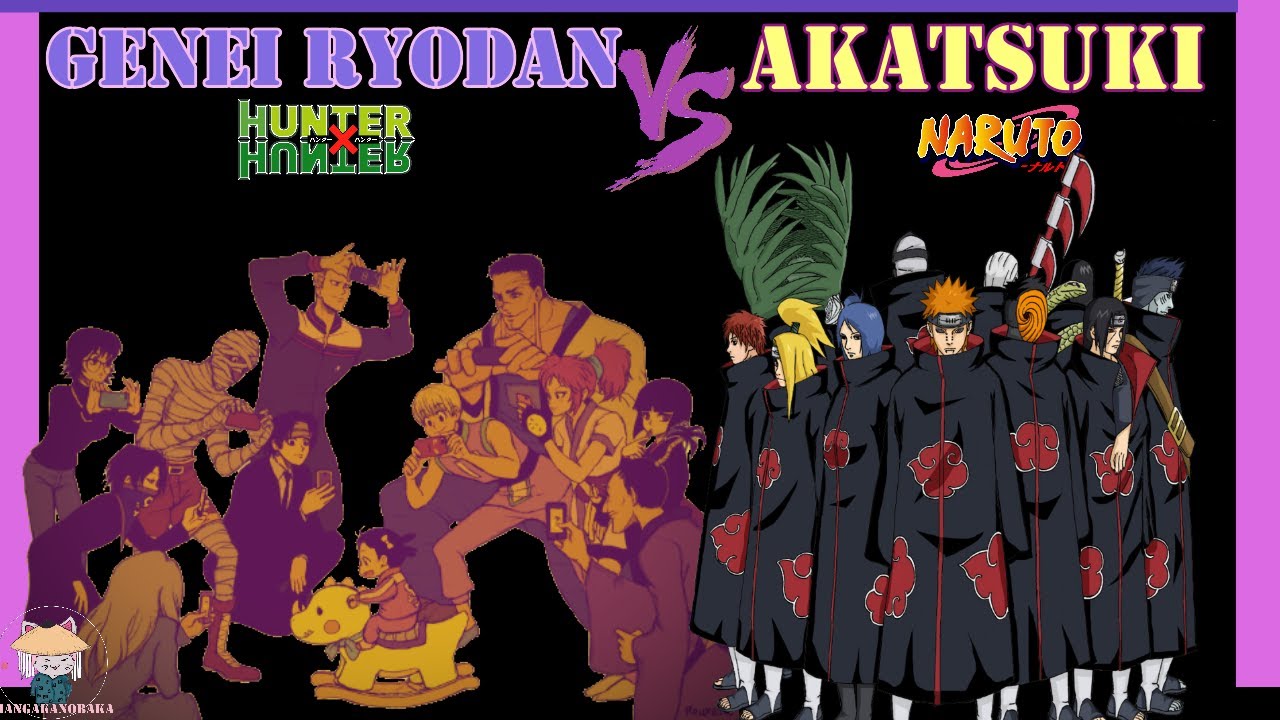 🕷Genei Ryodan Vs Akatsuki | La ARAÑA de Hunter x Hunter y La nube ROJA de Naruto Shippuden🎴 | HxH