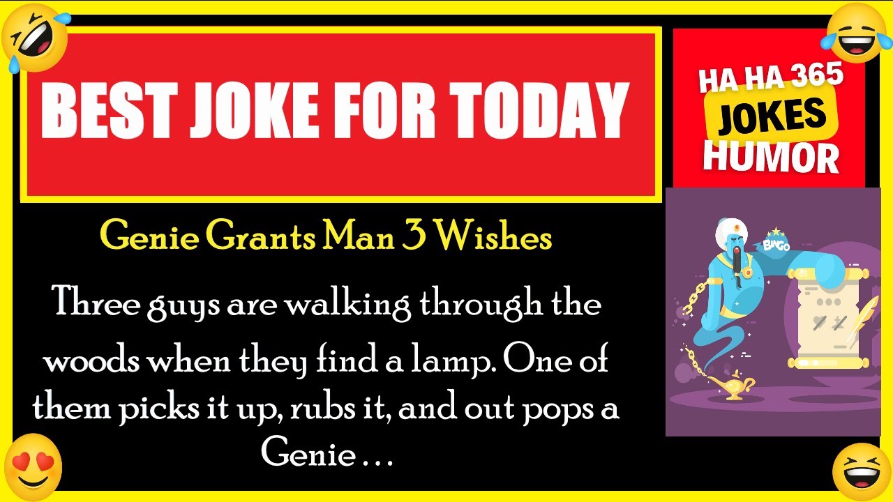 TODAY'S BEST JOKE 😂 Genie Grants Man 3 Wishes 😂Funny Story😂