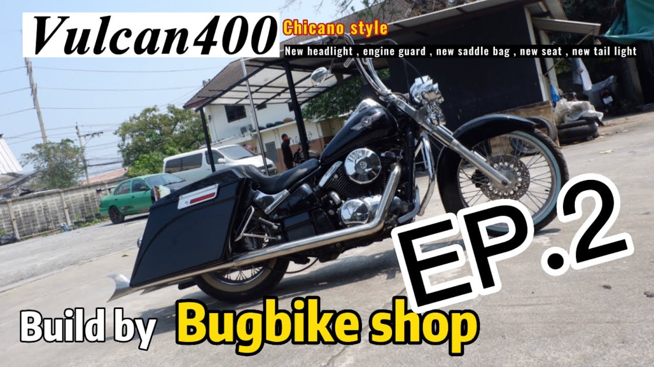 Vulcan 400 / build chicano ep2 @bugbikeshop_exhaust