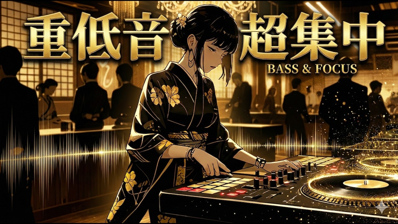 【和風BGM】超集中へ直行🔥覚醒する重低音で作業が爆速になる60分【高音質】